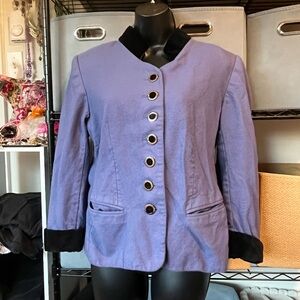Pure Wool Amanda Smith Lavender Blazer with Black Trim